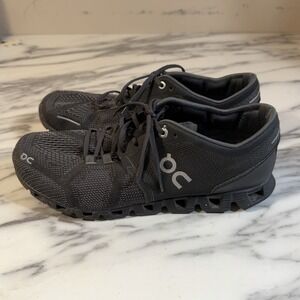 On Cloud Cloud X Shoe  Women's Size 8.5 All Black Running Sneakers Lace Up